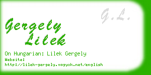 gergely lilek business card